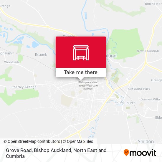 Grove Road, Bishop Auckland map