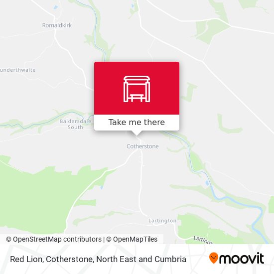 Red Lion, Cotherstone map