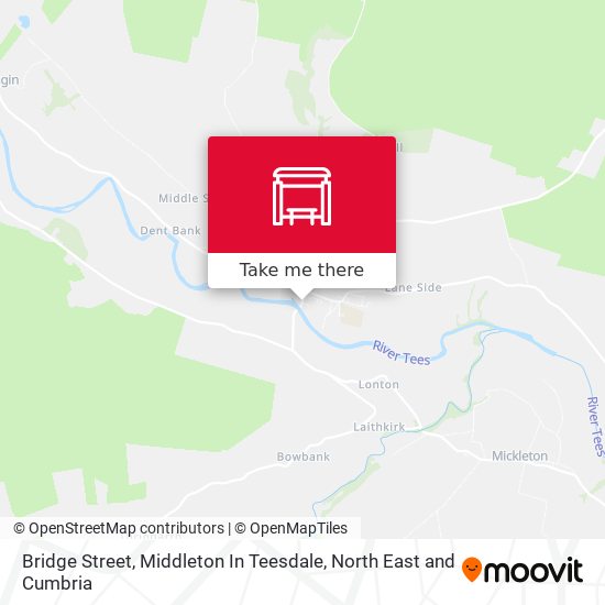 Bridge Street, Middleton In Teesdale map