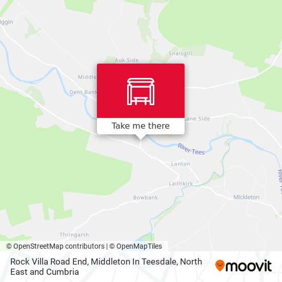 Rock Villa Road End, Middleton In Teesdale map