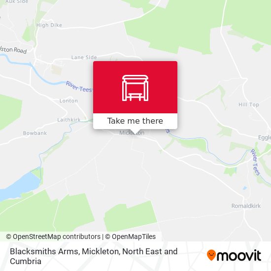 Blacksmiths Arms, Mickleton map