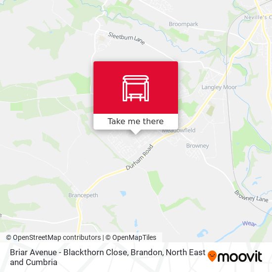 Briar Avenue - Blackthorn Close, Brandon map