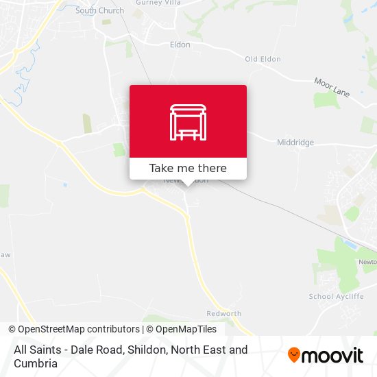 All Saints - Dale Road, Shildon map