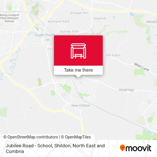 Jubilee Road - School, Shildon map