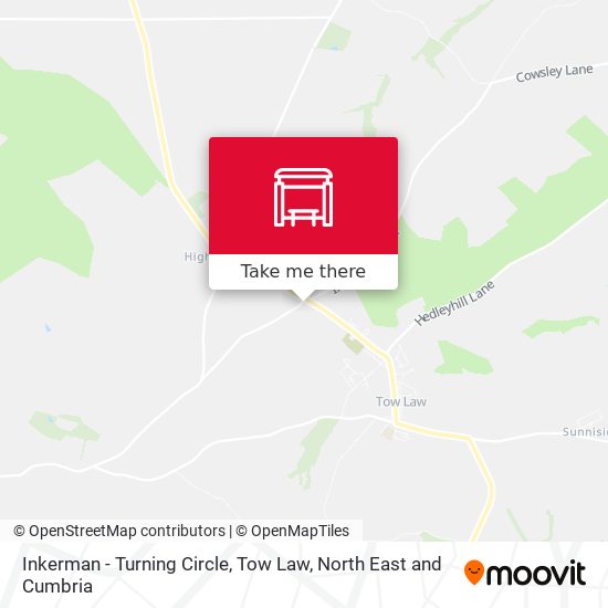 Inkerman - Turning Circle, Tow Law map