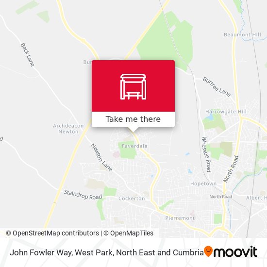 John Fowler Way, West Park map