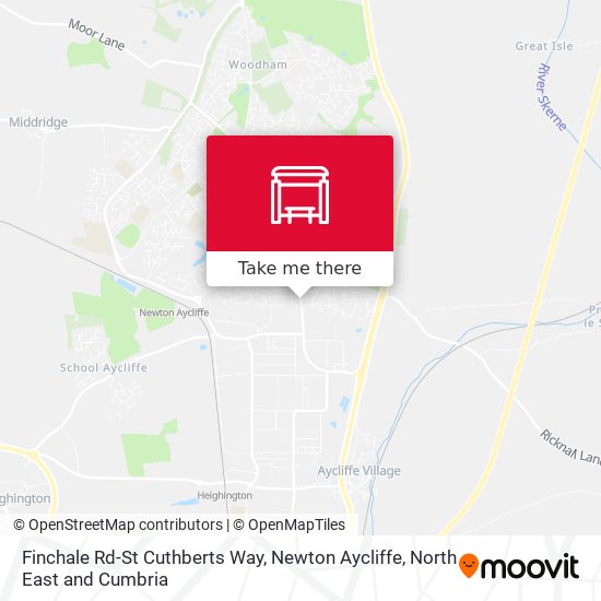 Finchale Rd-St Cuthberts Way, Newton Aycliffe map