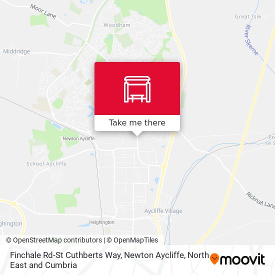 Finchale Rd-St Cuthberts Way, Newton Aycliffe map