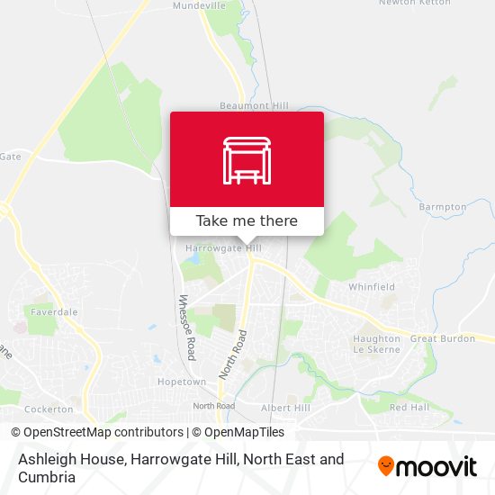 Ashleigh House, Harrowgate Hill map