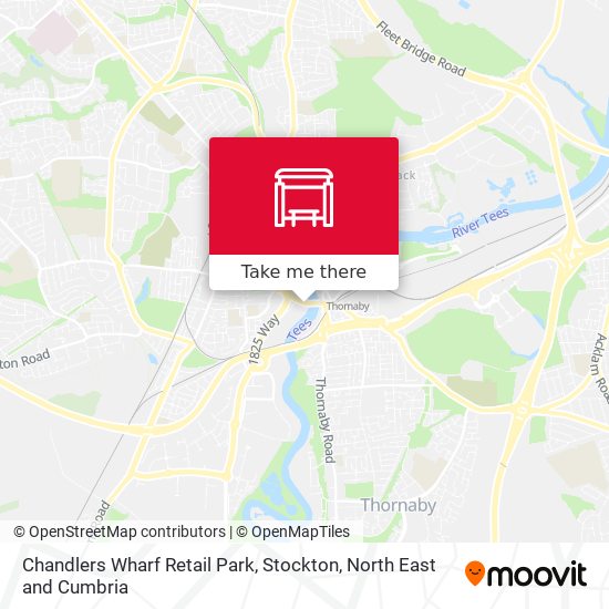 Chandlers Wharf Retail Park, Stockton map