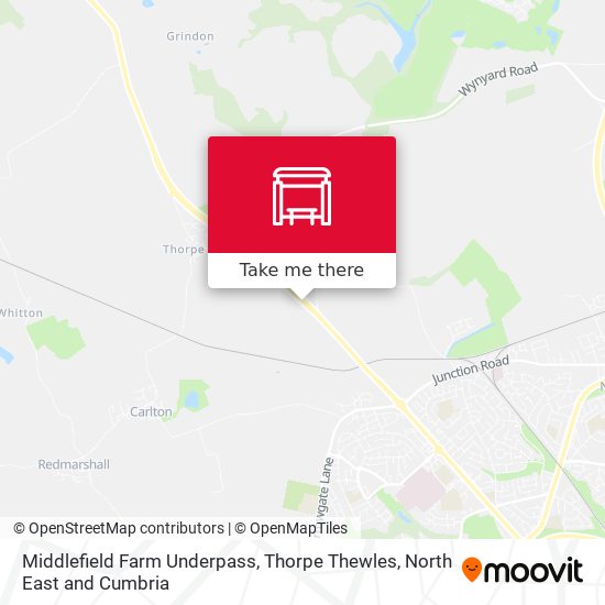 Middlefield Farm Underpass, Thorpe Thewles map