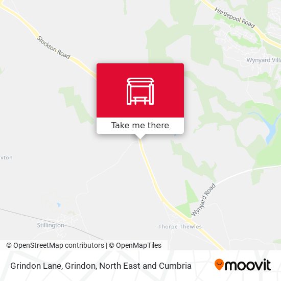 Grindon Lane, Grindon map