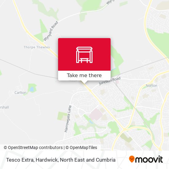 Tesco Extra, Hardwick map