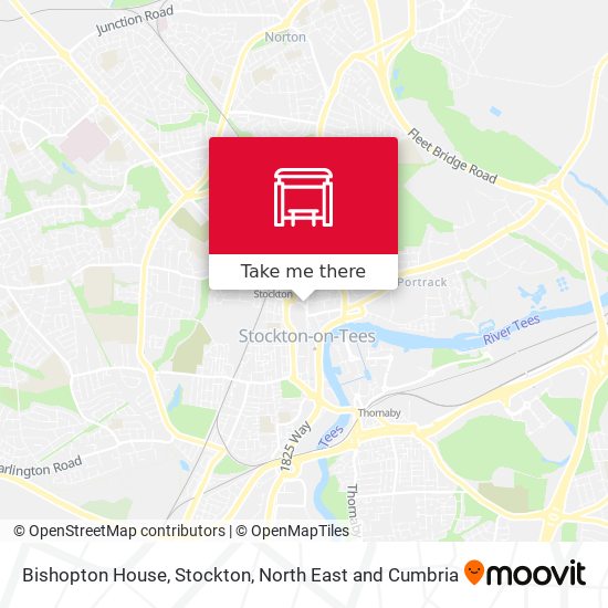 Bishopton House, Stockton map