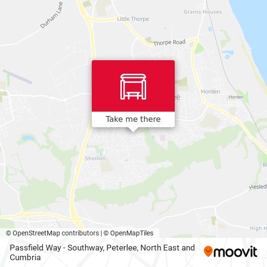 Passfield Way - Southway, Peterlee map