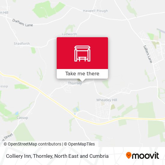 Colliery Inn, Thornley map