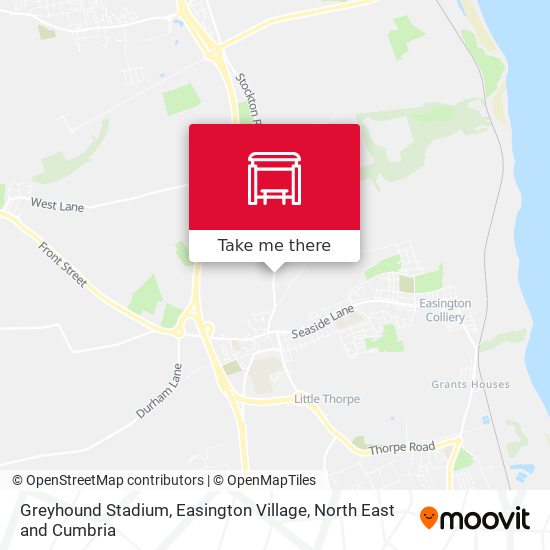 Greyhound Stadium, Easington Village map