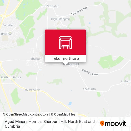 Aged Miners Homes, Sherburn Hill map