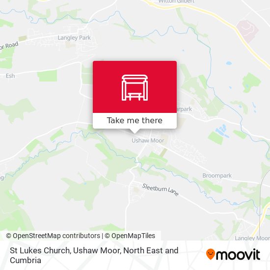 St Lukes Church, Ushaw Moor map