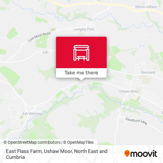 East Flass Farm, Ushaw Moor map