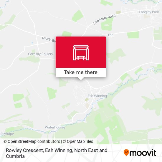 Rowley Crescent, Esh Winning map