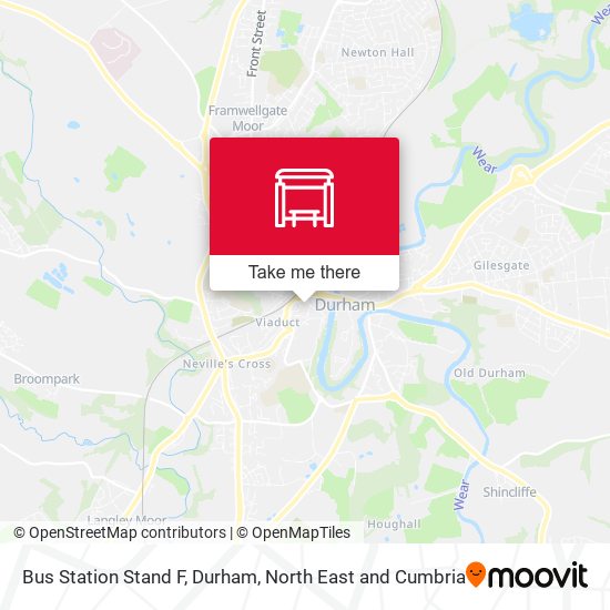 Bus Station Stand F, Durham map