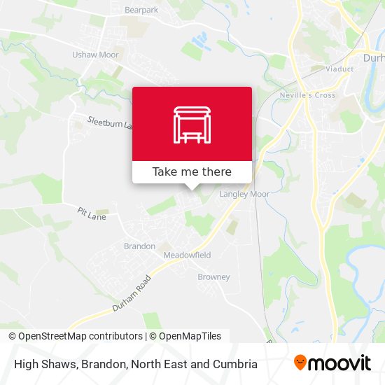 High Shaws, Brandon map