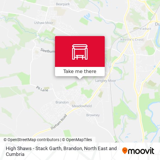 High Shaws - Stack Garth, Brandon map