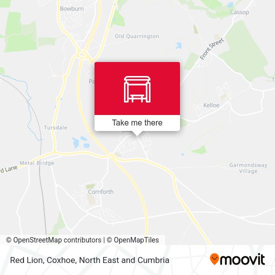 Red Lion, Coxhoe map