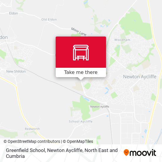 Greenfield School, Newton Aycliffe map