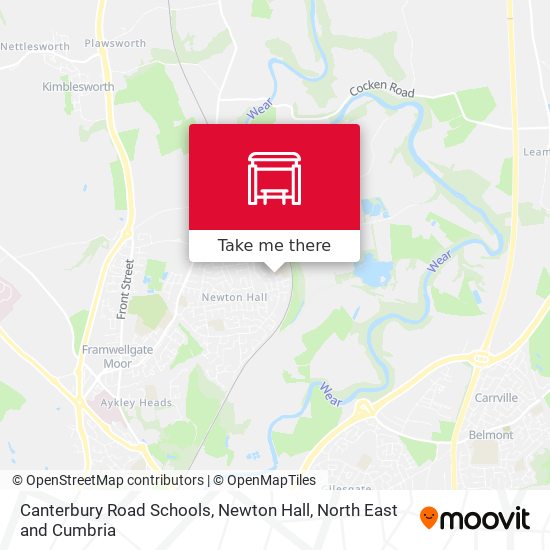 Canterbury Road Schools, Newton Hall map