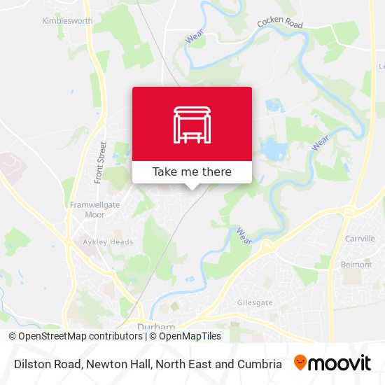 Dilston Road, Newton Hall map