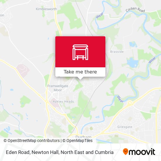 Eden Road, Newton Hall map