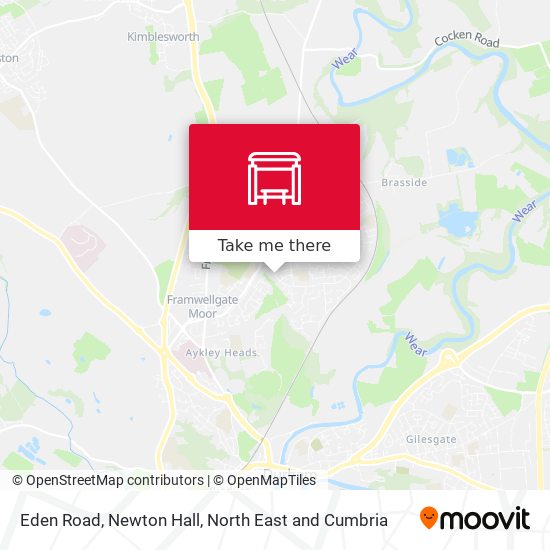 Eden Road, Newton Hall map