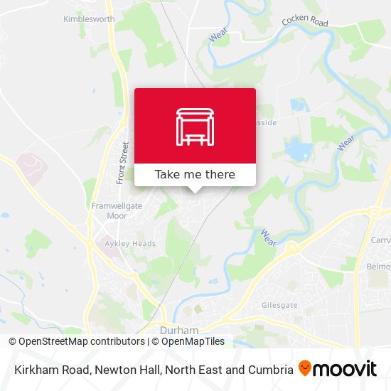 Kirkham Road, Newton Hall map