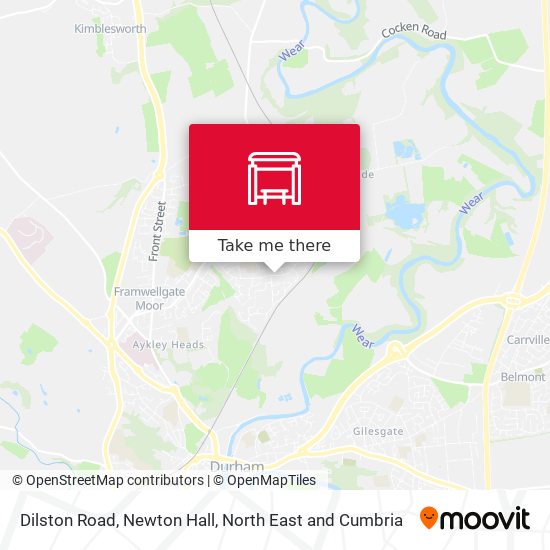 Dilston Road, Newton Hall map