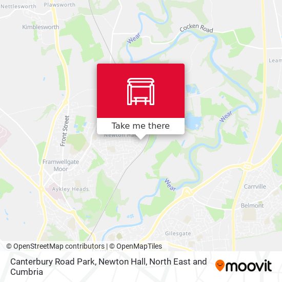 Canterbury Road Park, Newton Hall map