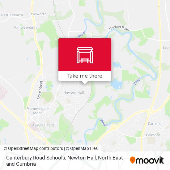 Canterbury Road Schools, Newton Hall map