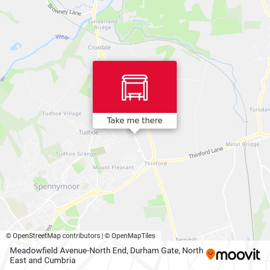 Meadowfield Avenue-North End, Durham Gate map