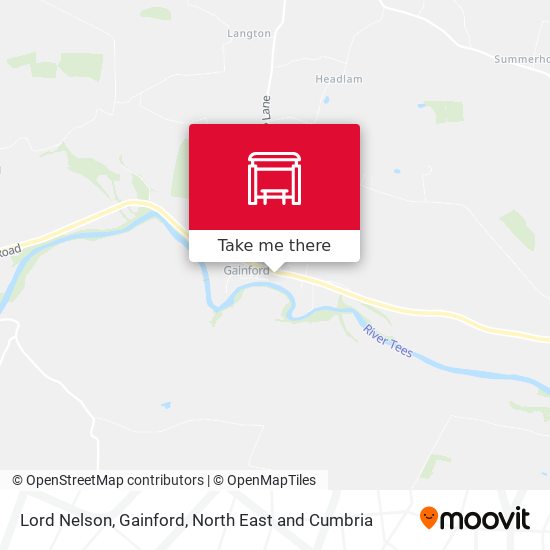 Lord Nelson, Gainford map