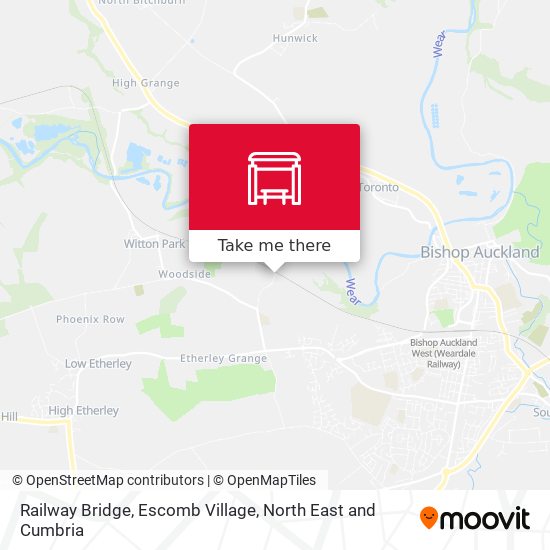 Railway Bridge, Escomb Village map