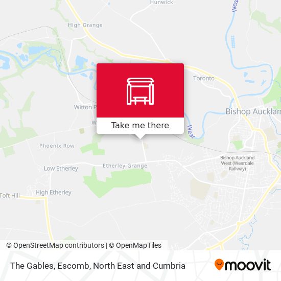 The Gables, Escomb map