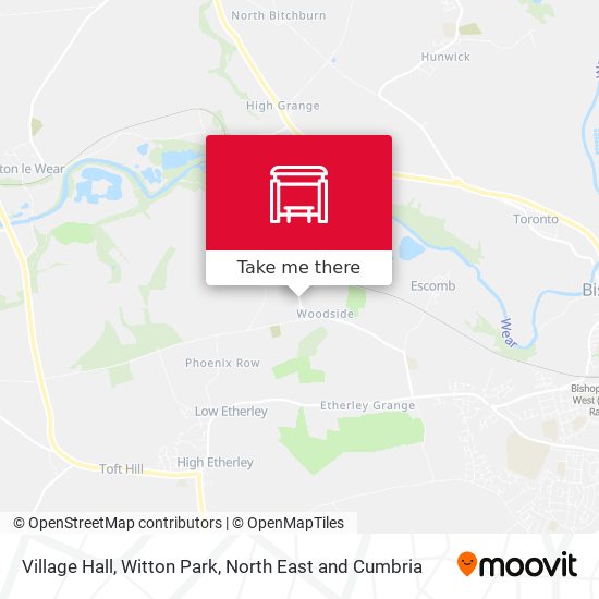 Village Hall, Witton Park map