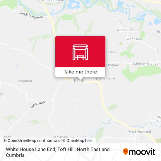 White House Lane End, Toft Hill map