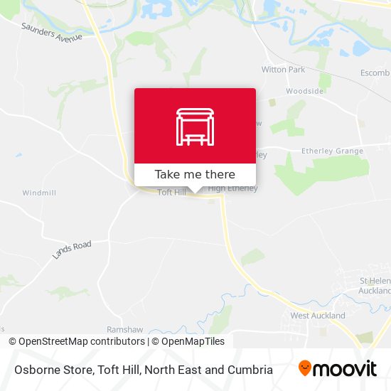 Osborne Store, Toft Hill map