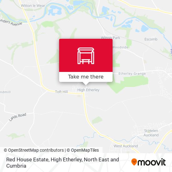 Red House Estate, High Etherley map