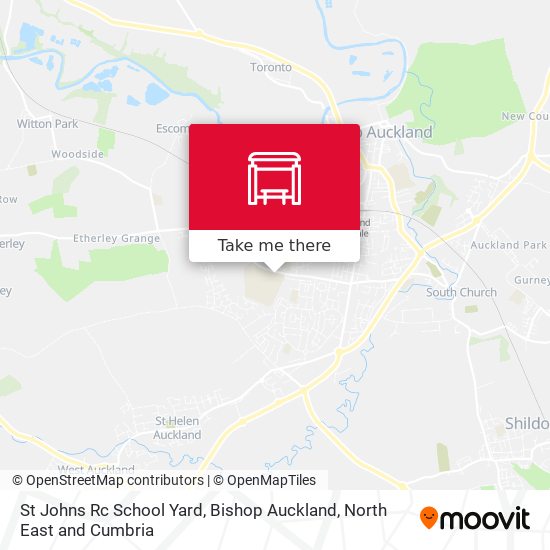 St Johns Rc School Yard, Bishop Auckland map