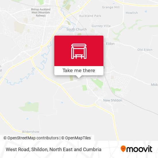 West Road, Shildon map