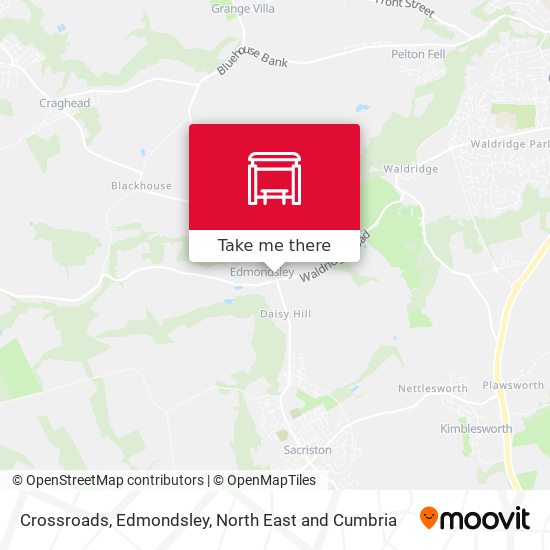 Crossroads, Edmondsley map