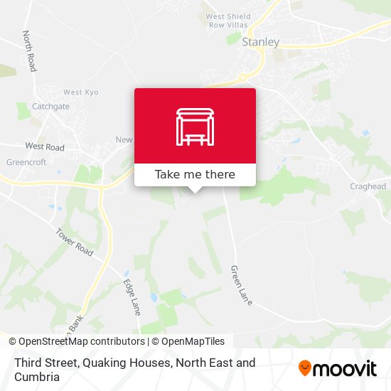 Third Street, Quaking Houses map